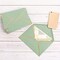 50 Pack A7 Envelopes 5 x 7 Card Envelopes Self-Adhesive V Flap Envelopes with Gold Border for Office, Wedding Gift Cards, Invitations, Graduation, Baby Shower, Parties (Sage Green)